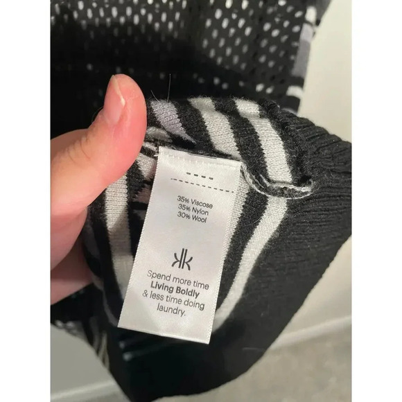 Krimson Klover Striped‎ Nordic Wool Blend Zipper Neck Sweater - Picture 11 of 11